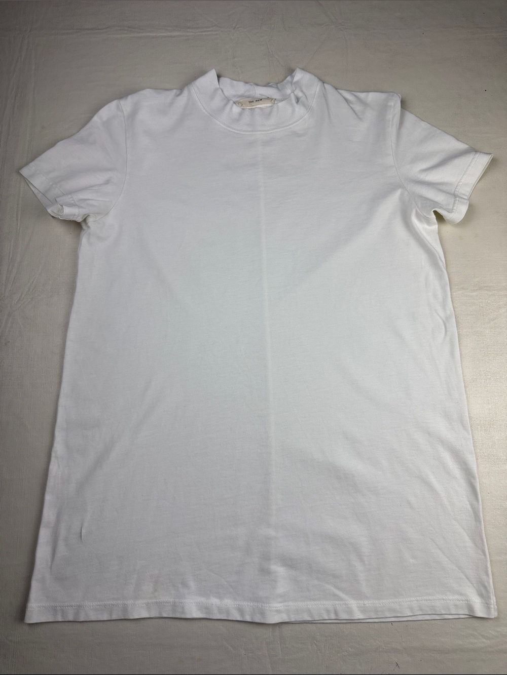 The Row Women's White Short-Sleeve High Crewneck Tee Size S